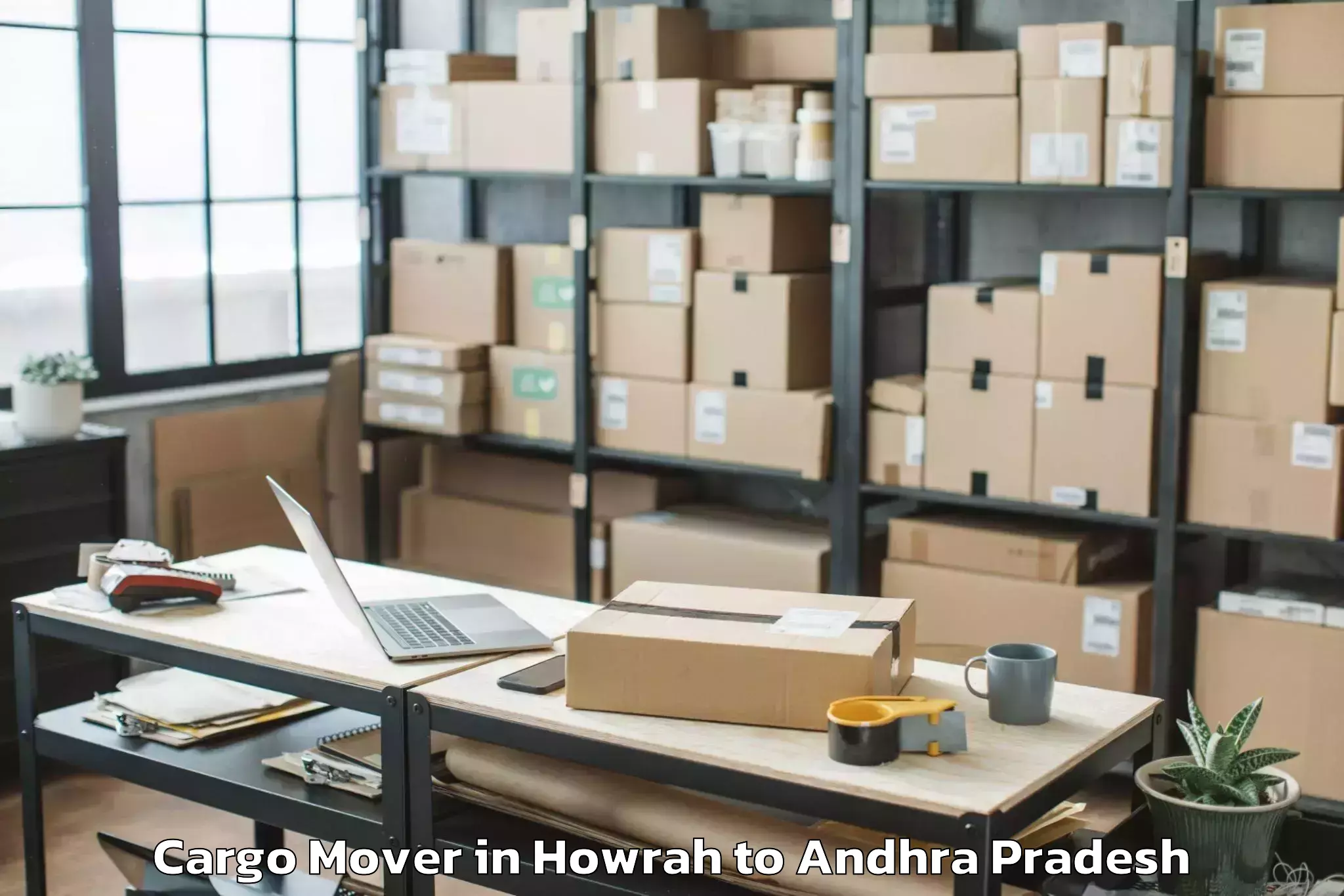 Leading Howrah to Nadendla Cargo Mover Provider